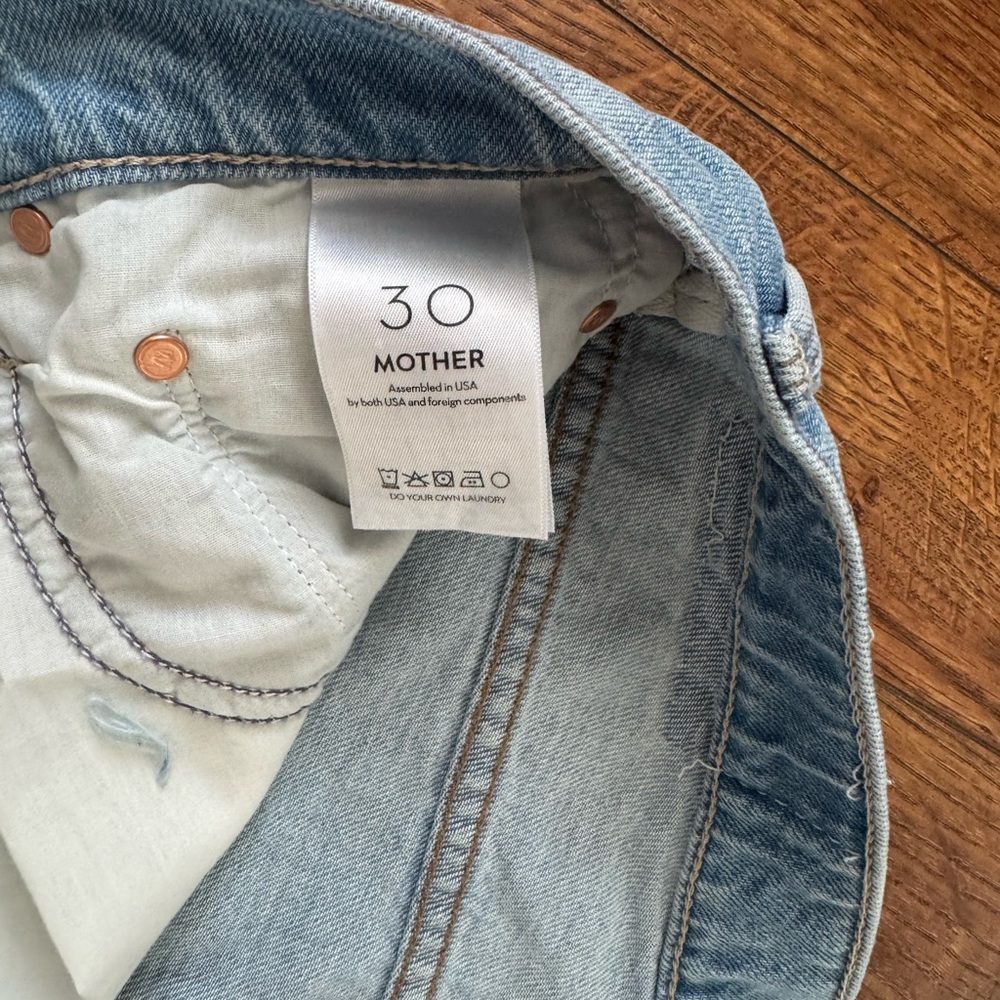 MOTHER “the ditcher crop” jeans button fly size 30 - Picture 5 of 5